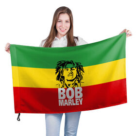 Флаг 3D с принтом Bob Marley , 100% полиэстер | плотность ткани — 95 г/м2, размер — 67 х 109 см. Принт наносится с одной стороны | bob | bob marley | движение | музыка | рэгги | свобода | стиль | счастье | ямайка