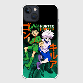 Чехол для iPhone 13 с принтом Хантер лого иероглифы ,  |  | Тематика изображения на принте: anime | hunter x hunter | аниме | гон фрикс | манга | охотник х охотник | хантер хантер | хантеры