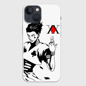 Чехол для iPhone 13 mini с принтом Хантер герой крупным планом ,  |  | anime | hisoka | hunter x hunter | аниме | манга | охотник х охотник | труппа теней | хантер хантер | хантеры | хисока