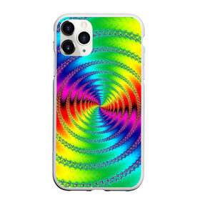 Чехол для iPhone 11 Pro матовый с принтом Цветной гипноз , Силикон |  | насыщенные цвета | радуга | спираль | цвет | цвета | яркие цвета | ярко