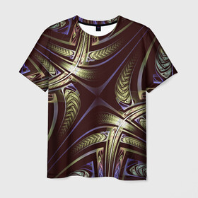 Мужская футболка 3D с принтом Абстракция , 100% полиэфир | прямой крой, круглый вырез горловины, длина до линии бедер | abstract | абстрактно | абстрактные | абстрактный | абстракция | блеск | полоса | полосы | сияние | узор | узоры