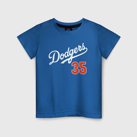 Детская футболка хлопок с принтом Los Angeles Dodgers , 100% хлопок | круглый вырез горловины, полуприлегающий силуэт, длина до линии бедер | baseball | los angeles | sport.лос анджелес | team | usa | бейсбол | спорт | сша