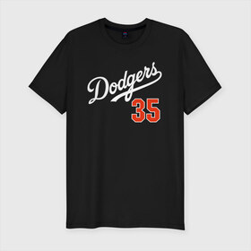 Мужская футболка хлопок Slim с принтом Los Angeles Dodgers , 92% хлопок, 8% лайкра | приталенный силуэт, круглый вырез ворота, длина до линии бедра, короткий рукав | baseball | los angeles | sport.лос анджелес | team | usa | бейсбол | спорт | сша