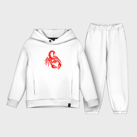 Детский костюм хлопок Oversize с принтом Scorpio ,  |  | scorpio | знак зодиака скорпион | принт знак зодиака скорпион | принт на футболке скорпион | принт скорпион | скорпион | скорпион на футболке