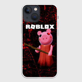 Чехол для iPhone 13 mini с принтом ROBLOX PIGGY   СВИНКА ПИГГИ ,  |  | pig | piggy | roblox | игра | компьютерная игра | логотип | онлайн | онлайн игра | пигги | поросенок | роблакс | роблокс | свинка | свинья