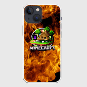 Чехол для iPhone 13 mini с принтом Minecraft ,  |  | craft | creeper | dungeon | dungeons | earth | game | logo | mine | minecraft | minecraft dungeons | mobile | online | дунгеонс | земля | зомби | игра | крипер | лого | майкрафт | майнкрафт | онлайн | подземелье