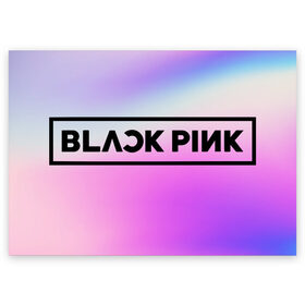 Поздравительная открытка с принтом Blackpink , 100% бумага | плотность бумаги 280 г/м2, матовая, на обратной стороне линовка и место для марки
 | Тематика изображения на принте: 97 jisoo | black  pink | blackpink | jennie | jisoo | k pop | lalisa | группа | к поп | корейская группа | розовый | черный