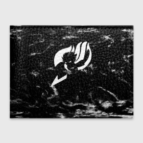 Обложка для студенческого билета с принтом Черно белая эмблема Хвоста Феи , натуральная кожа | Размер: 11*8 см; Печать на всей внешней стороне | anime | fairy tail | happy | manga | natsu | аниме | манга | нацу | фейри тейл | хвост феи | хеппи | хэппи