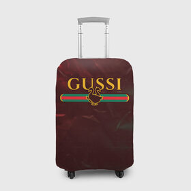 Чехол для чемодана 3D с принтом GUSSI / ГУСИ , 86% полиэфир, 14% спандекс | двустороннее нанесение принта, прорези для ручек и колес | anti | antibrand | brand | fashion | gucci | gusi | gussi | logo | meme | memes | анти | антибренд | бренд | гуси | гуччи | забавные | лого | логотип | мем | мемы | мода | прикол | приколы | прикольные | символ