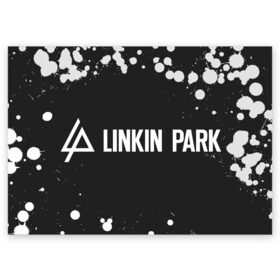 Поздравительная открытка с принтом LINKIN PARK / ЛИНКИН ПАРК , 100% бумага | плотность бумаги 280 г/м2, матовая, на обратной стороне линовка и место для марки
 | linkin | linkinpark | logo | lp | music | park | rock | линкин | линкинпарк | лого | логотип | логотипы | лп | музыка | парк | рок | символ