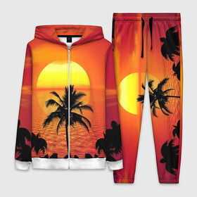 Женский костюм 3D с принтом Пальмы на фоне моря ,  |  | summer | восход | гаваи | гавайская | закат | лето | море | океан | отдых | отпуск | пальма | пальмы | солнце | туризм | туристическая