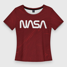 Женская футболка 3D Slim с принтом NASA  НАСА ,  |  | galaxy | man | nasa | planet | planets | space | spaceman | spacex | star | stars | univerce | yfcf | астронавт | вселенная | галактика | галактики | звезда | звезды | космонавт | космонавты | космос | луна | наса | планета | планеты | тфыф