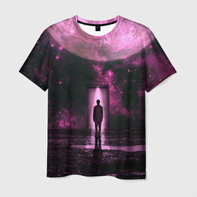 Мужская футболка 3D с принтом Teleport , 100% полиэфир | прямой крой, круглый вырез горловины, длина до линии бедер | teleport | атмосфера | космос | любовь | орбита | роботы