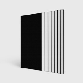 Холст квадратный с принтом Dark knite , 100% ПВХ |  | artwork | dark knite | two face | линии | полоски