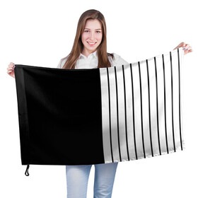 Флаг 3D с принтом Dark knite , 100% полиэстер | плотность ткани — 95 г/м2, размер — 67 х 109 см. Принт наносится с одной стороны | artwork | dark knite | two face | линии | полоски