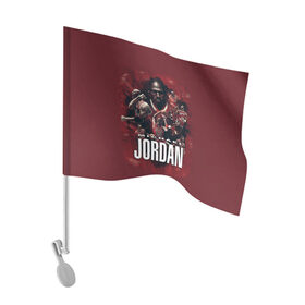 Флаг для автомобиля с принтом MICHAEL JORDAN , 100% полиэстер | Размер: 30*21 см | jordan | michael | michael jordan | nba | баскетбол | баскетболист | джордан | защитник | майкл | майкл джордан | нба