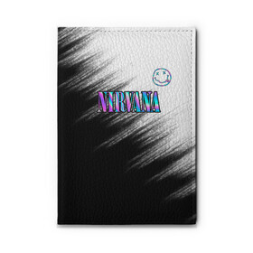 Обложка для автодокументов с принтом nirvana , натуральная кожа |  размер 19,9*13 см; внутри 4 больших “конверта” для документов и один маленький отдел — туда идеально встанут права | nirvana | абстракция | брызги | градиент | звук | кино | кобейн | краска | курт | курт кобейн | музыка | неон | нирвана | полосы | потерялся | рок | рок группа | смайлик | текстура | улыбка | черно белое