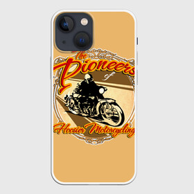 Чехол для iPhone 13 mini с принтом Hoosier Motorcycling ,  |  | motorcycle | байкеры | мотоциклы | пионеры