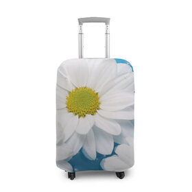Чехол для чемодана 3D с принтом Ромашка , 86% полиэфир, 14% спандекс | двустороннее нанесение принта, прорези для ручек и колес | 3301 | 4800 | dpi | весна | лето | ромашка | ромашки
