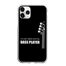 Чехол для iPhone 11 Pro Max матовый с принтом BASS PLAYER (GUITAR) , Силикон |  | guitar | nick senpai | бас | бас гитара | гитара | марченко | никита марченко