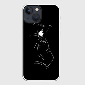 Чехол для iPhone 13 mini с принтом Кирито ,  |  | art | asuna | kazuto | kirito | online | sao | sword | yuuki | асуна | кадзуто | кирито | мастера | меча | мечник | онлайн | сао | черный | юки