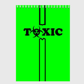 Скетчбук с принтом toxic , 100% бумага
 | 48 листов, плотность листов — 100 г/м2, плотность картонной обложки — 250 г/м2. Листы скреплены сверху удобной пружинной спиралью | Тематика изображения на принте: toxic | противогаз | токсик | токсичный | ядовитый