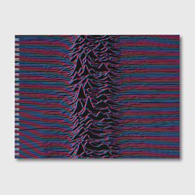 Альбом для рисования с принтом Joy Division Glitch , 100% бумага
 | матовая бумага, плотность 200 мг. | Тематика изображения на принте: glitch | ian curtis | joy division | rock | unknown pleasures | глюк | иэн кёртис | рок