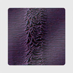 Магнит виниловый Квадрат с принтом Joy Division Glitch , полимерный материал с магнитным слоем | размер 9*9 см, закругленные углы | glitch | ian curtis | joy division | rock | unknown pleasures | глюк | иэн кёртис | рок