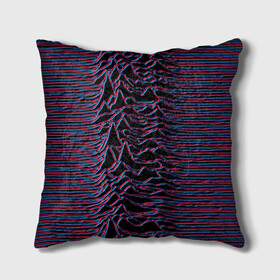 Подушка 3D с принтом Joy Division Glitch , наволочка – 100% полиэстер, наполнитель – холлофайбер (легкий наполнитель, не вызывает аллергию). | состоит из подушки и наволочки. Наволочка на молнии, легко снимается для стирки | glitch | ian curtis | joy division | rock | unknown pleasures | глюк | иэн кёртис | рок