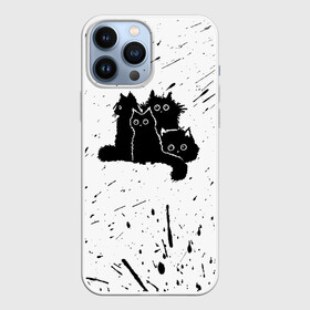 Чехол для iPhone 13 Pro Max с принтом Черные котейки ,  |  | baby | cat | cute | kitty | аниме | анимешные | брызги красок | глаза | детям | животные | зверек | кавайный | киска | кот | котята | кошак | кошечка | кошка | малыши | милые | мордочка | няшные | прикольные