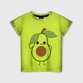 Детская футболка 3D с принтом Авокадо , 100% гипоаллергенный полиэфир | прямой крой, круглый вырез горловины, длина до линии бедер, чуть спущенное плечо, ткань немного тянется | Тематика изображения на принте: авокадо | веган | еда блогеров | мемы | минимализм | прикольные картинки | прикольные надписи | растение | смешное авокадо | фрукт