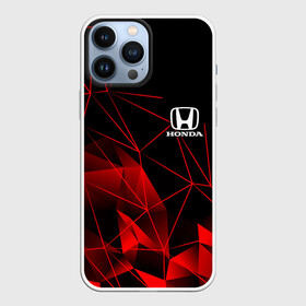 Чехол для iPhone 13 Pro Max с принтом HONDA ,  |  | Тематика изображения на принте: honda | авто | автомобиль | логотип | марка | машина | надпись | текстура | хонда