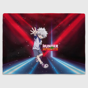 Плед 3D с принтом Киллуа Hunter x Hunter , 100% полиэстер | закругленные углы, все края обработаны. Ткань не мнется и не растягивается | anime | hunter | hunter x hunter | killua | zoldyck | аниме | зодиак | охотник | охотники