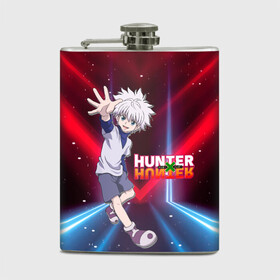 Фляга с принтом Киллуа Hunter x Hunter , металлический корпус | емкость 0,22 л, размер 125 х 94 мм. Виниловая наклейка запечатывается полностью | Тематика изображения на принте: anime | hunter | hunter x hunter | killua | zoldyck | аниме | зодиак | охотник | охотники