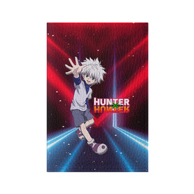 Обложка для паспорта матовая кожа с принтом Киллуа Hunter x Hunter , натуральная матовая кожа | размер 19,3 х 13,7 см; прозрачные пластиковые крепления | anime | hunter | hunter x hunter | killua | zoldyck | аниме | зодиак | охотник | охотники