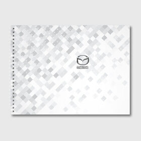 Альбом для рисования с принтом MAZDA , 100% бумага
 | матовая бумага, плотность 200 мг. | Тематика изображения на принте: mazda | авто | автомобиль | логотип | мазда | марка | машина | надпись | текстура