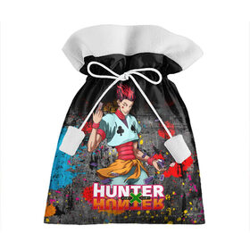 Подарочный 3D мешок с принтом Хисока Hunter x Hunter , 100% полиэстер | Размер: 29*39 см | Тематика изображения на принте: anime | hunter | hunter x hunter | zoldyck | аниме | зодиак | охотник | охотники | хисока