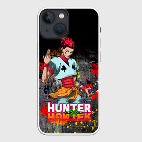 Чехол для iPhone 13 mini с принтом Хисока Мороу и логотип Хантер Хантер ,  |  | anime | hunter | hunter x hunter | zoldyck | аниме | зодиак | охотник | охотники | хисока