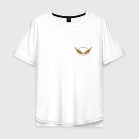 Мужская футболка хлопок Oversize с принтом Крылоборство (ангел) , 100% хлопок | свободный крой, круглый ворот, “спинка” длиннее передней части | Тематика изображения на принте: ангел | клуб романтики | крылья | секрет небес