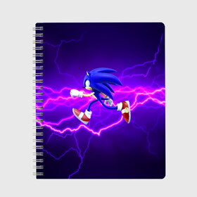 Тетрадь с принтом Sonic Storm , 100% бумага | 48 листов, плотность листов — 60 г/м2, плотность картонной обложки — 250 г/м2. Листы скреплены сбоку удобной пружинной спиралью. Уголки страниц и обложки скругленные. Цвет линий — светло-серый
 | hedgehog | metal sonic | silver | silver the hedgehog | sonic | sonic boom | sonic the hedgehog | ёж сонник | игры | соник | фильмы