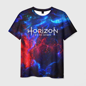Мужская футболка 3D с принтом Horizon Zero Dawn , 100% полиэфир | прямой крой, круглый вырез горловины, длина до линии бедер | aloy | antasy girl | art | artwork | digital art | fantasy | horizon | horizon: zero dawn | landscape | tallneck | warrior fantasy | weapon | zero dawn