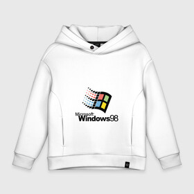 Детское худи Oversize хлопок с принтом Windows 98 , френч-терри — 70% хлопок, 30% полиэстер. Мягкий теплый начес внутри —100% хлопок | боковые карманы, эластичные манжеты и нижняя кромка, капюшон на магнитной кнопке | microsoft | windows | windows98 | виндовс | майкрософт