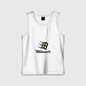 Детская майка хлопок с принтом Windows 98 ,  |  | microsoft | windows | windows98 | виндовс | майкрософт