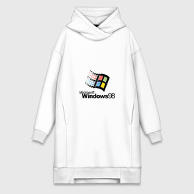 Платье-худи хлопок с принтом Windows 98 ,  |  | microsoft | windows | windows98 | виндовс | майкрософт