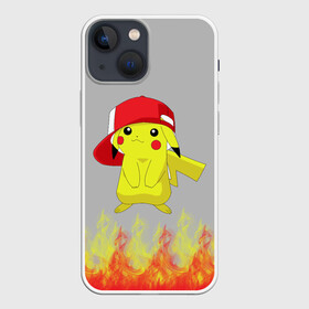 Чехол для iPhone 13 mini с принтом Пикачу ,  |  | fire | аниме | огонь | пикапика | пикачу | покимоны
