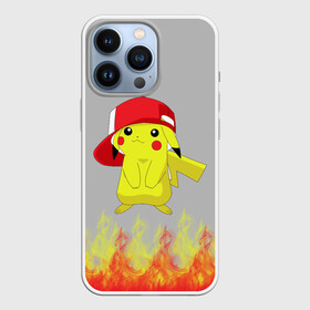 Чехол для iPhone 13 Pro с принтом Пикачу ,  |  | Тематика изображения на принте: fire | аниме | огонь | пикапика | пикачу | покимоны