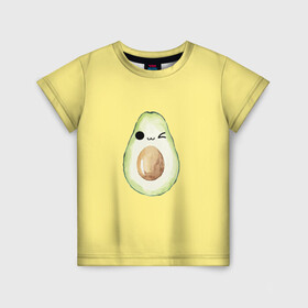 Детская футболка 3D с принтом Авокадо , 100% гипоаллергенный полиэфир | прямой крой, круглый вырез горловины, длина до линии бедер, чуть спущенное плечо, ткань немного тянется | авокадо