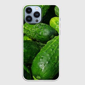 Чехол для iPhone 13 Pro Max с принтом Огурцы ,  |  | еда | зелень | огород | огурец | огуречик | огурцы | огурчик | огурчики | природа | растение | растения | флора