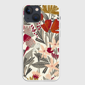 Чехол для iPhone 13 mini с принтом Полевые цветы ,  |  | весна | дерево | колокольчик | листья | мак | природа | розы | цветок | цветы