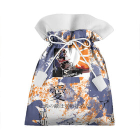 Подарочный 3D мешок с принтом Самурай Чамплу , 100% полиэстер | Размер: 29*39 см | абстракция | аниме | брызги | иероглифы | самурай | самурай чамплу | тай дай | чамплу | япония | японские иероглифы | японские символы